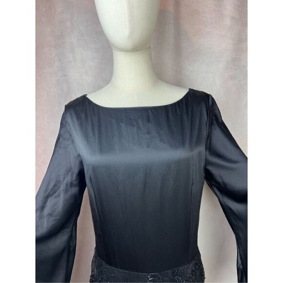 Vintage 80s does 20s Flapper Drop Waist Beaded Tiered Dress Victoria Royal LTD - Picture 9 of 9